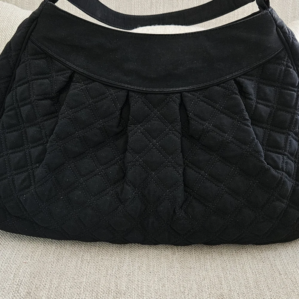 Vera Bradley Black Quilted Hobo Bag